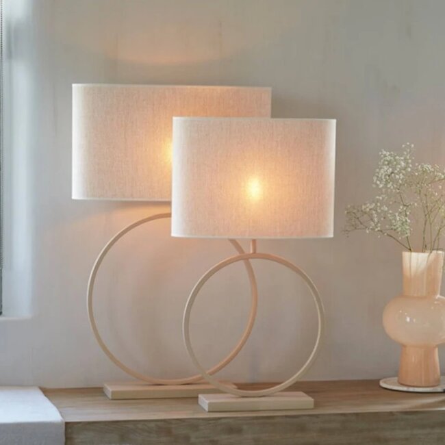 Light en Living Lampenkap ovaal BRESKA parel wit - Diverse maten