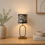 Light en Living Kap cilinder 20-20-15 cm FLORA zwart goud