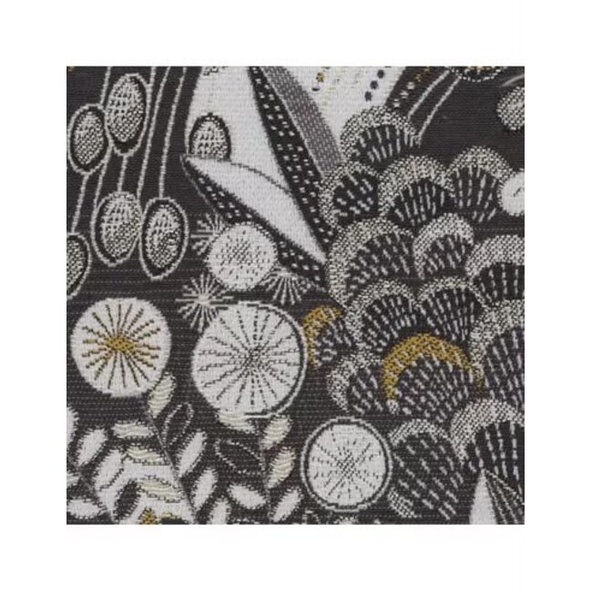 Light en Living Kap cilinder 20-20-15 cm FLORA zwart goud