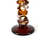 Light en Living Kaarsenhouder Ø12,5x28 cm ESTIVA glas amber+donker bruin
