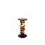 Light en Living Kaarsenhouder Ø11,5x23 cm ESTIVA glas amber+donker bruin