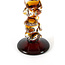 Light en Living Kandelaar Ø11,5x27,5 cm ESTIVA glas amber+donker bruin