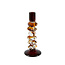 Light en Living Kandelaar Ø11,5x27,5 cm ESTIVA glas amber+donker bruin
