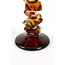Light en Living Kandelaar Ø12x34 cm ESTIVA glas amber+donker bruin
