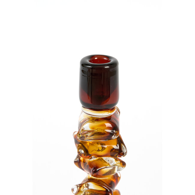 Light en Living Kandelaar Ø12x34 cm ESTIVA glas amber+donker bruin