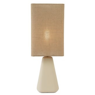 Light en Living Tafellamp 22x22x62 cm ZUWENA crème+linnen naturel