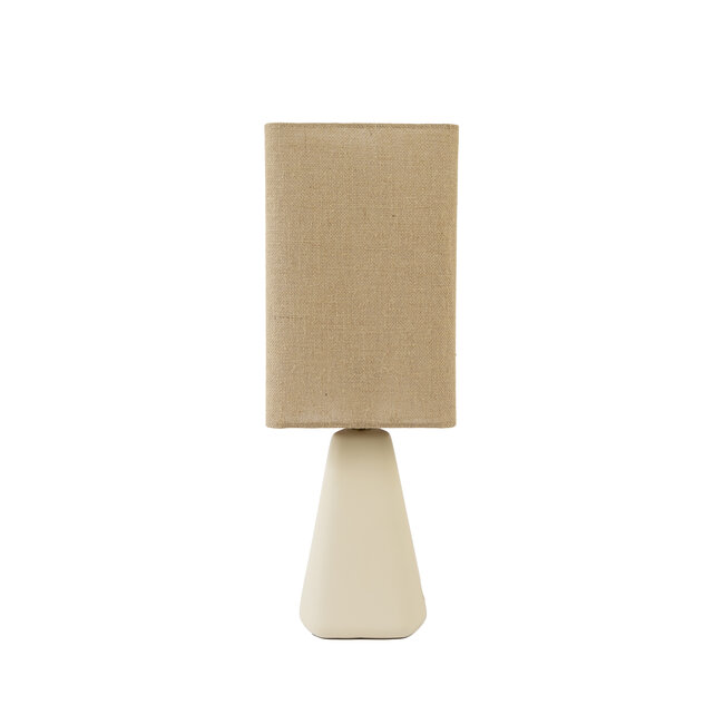 Light en Living Tafellamp 22x22x62 cm ZUWENA crème+linnen naturel
