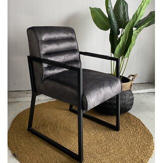 Wildeboer & v/d Weide Showroommodel Eettafelstoel Kick open arm Stof C Marble