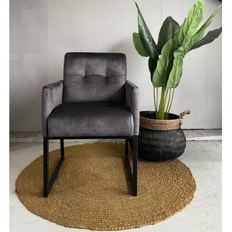 Wildeboer & v/d Weide Showroommodel Eettafelstoel Kira gesloten arm Stof C marble