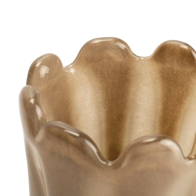 ISAA Waxinelichthouder Gramma 15x15 cm - taupe