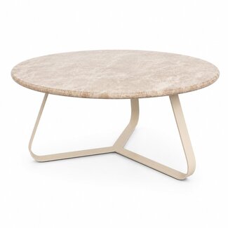 PTMD Salontafel Kae Beige marmer rond L