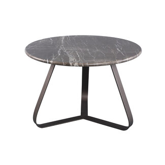 PTMD Salontafel Kae Marmer donkerbruin rond S