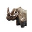 PTMD Ornament neushoorn Tarig Lichtbruin Keramiek L