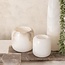 PTMD Theelicht Audin Wit Alabaster rond S