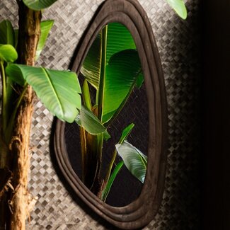 PTMD Spiegel Santin Bruin mango wood organic triangle