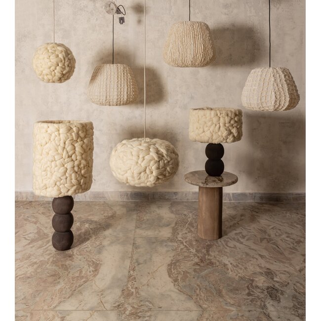 Light en Living Hanglamp Tayma Creme patroon S