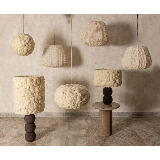 Light en Living Hanglamp Tayma Creme patroon S