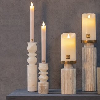 PTMD Kandelaar Libra Naturel alabaster layers L