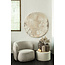 PTMD Wandpaneel Moti Creme canvas structuur rond L