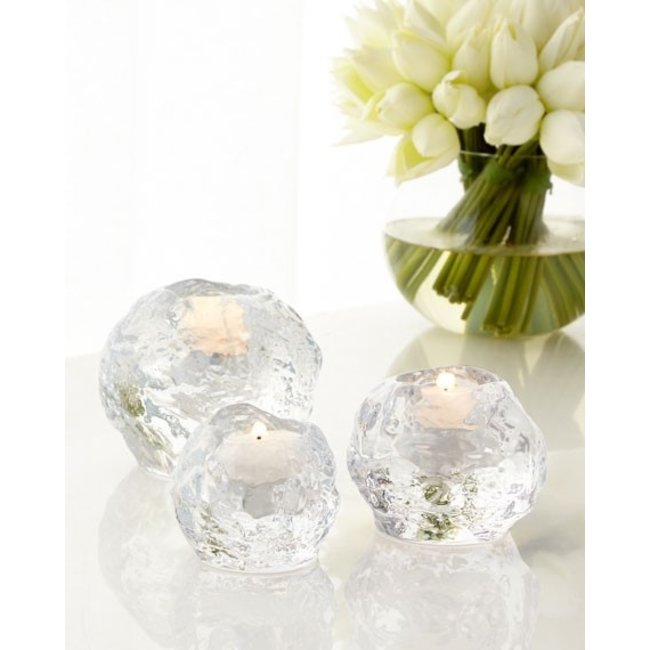 Kosta Boda Set Teelichthalter „Snowballs“