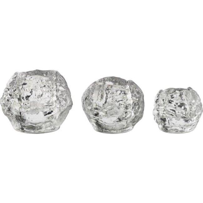 Kosta Boda Set Teelichthalter „Snowball“