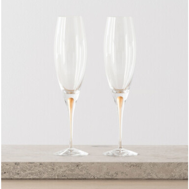 Orrefors champagneglas  Intermezzo Gold