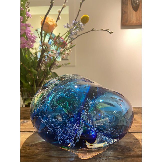 Marco Lopulalan Leerdam glaskunst '4 elementen'  XL Water