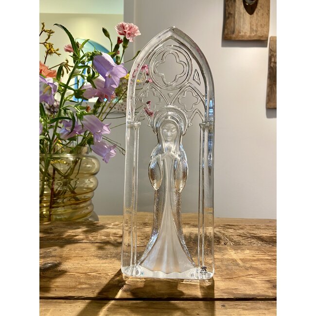 Kristall-Skulptur „Madonna“ nach dem Design von Mats Jonasson