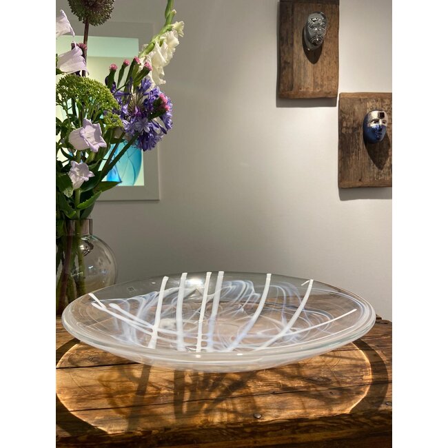 Anna Ehrner Kosta Boda Schale – „Weiß“