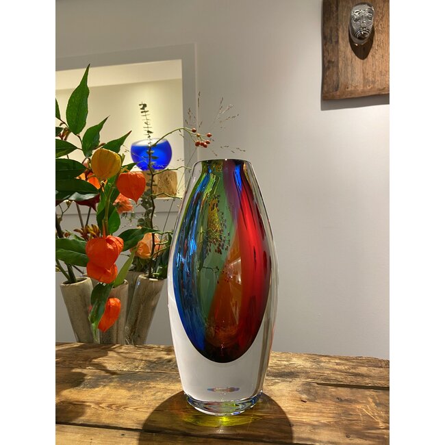 Patrick de Keijzer Leerdam Glaskunst Vase „Holland“