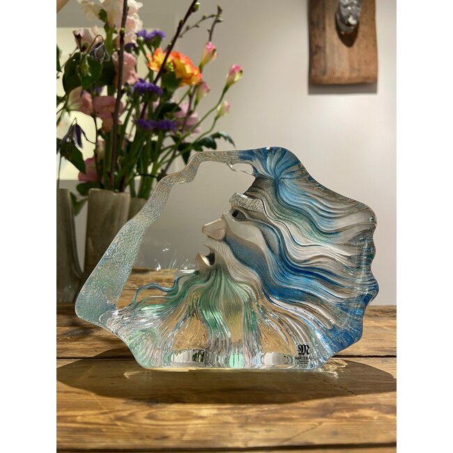 Mats Jonasson Poseidon kristal sculptuur
