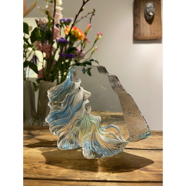 Mats Jonasson Poseidon kristal sculptuur