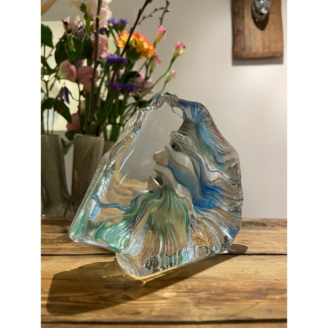 Mats Jonasson Poseidon kristal sculptuur