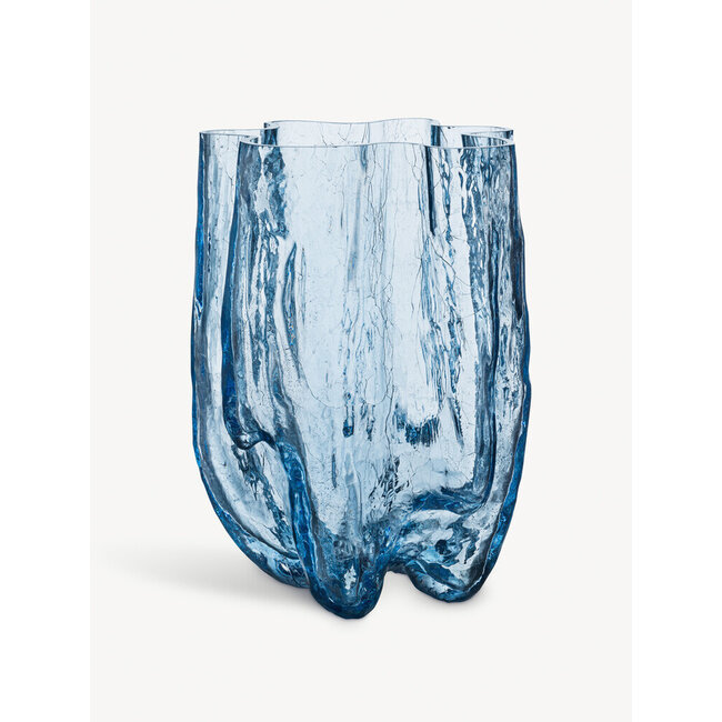 Kosta Boda Vase „Crackle“ - blau