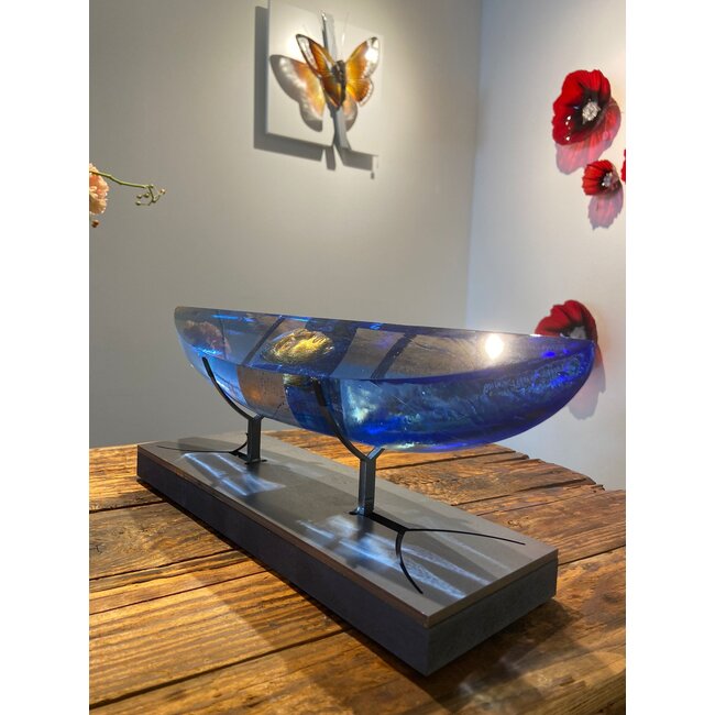 Kosta Boda Bertil Vallien „Passport“ blau