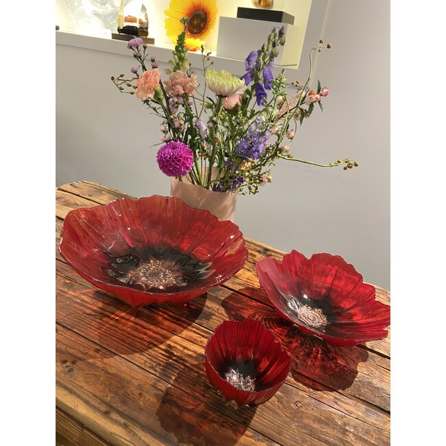 Set Kristallschalen „Mohn“