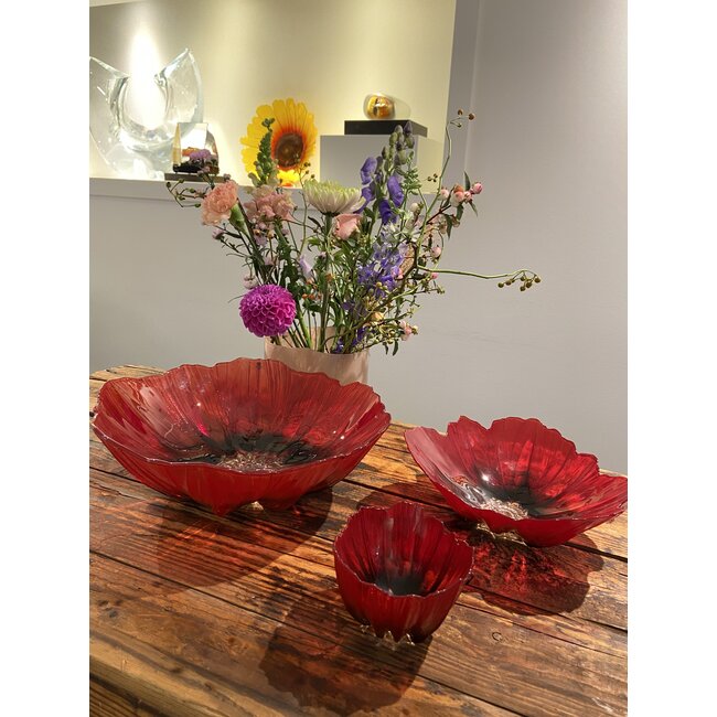 Set Kristallschalen „Mohn“