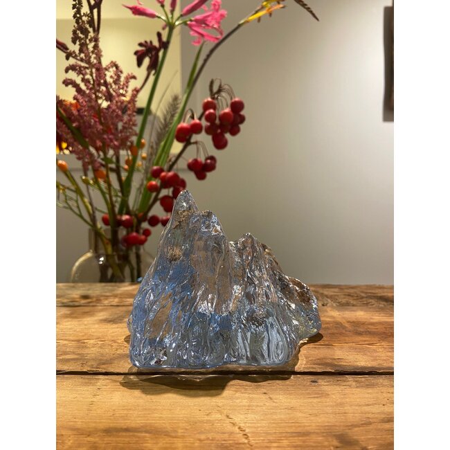 Hanna Hansdotter Kosta Boda waxinelichthouder Rock   - blauw