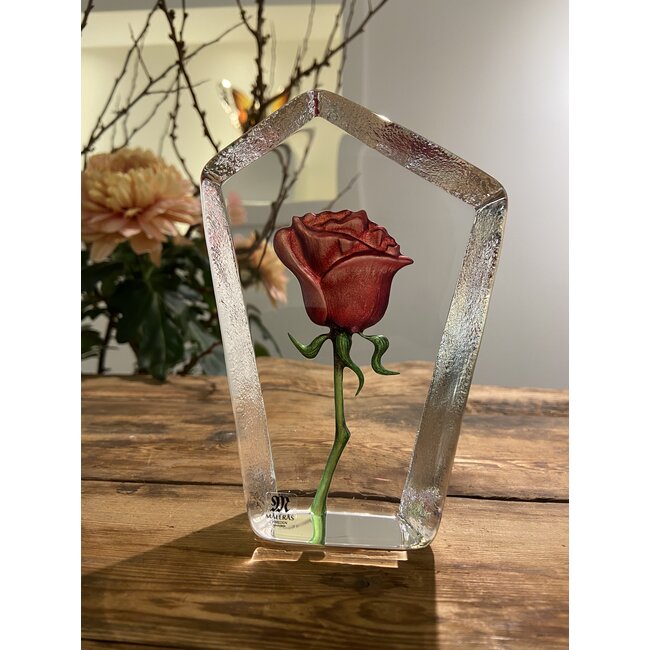 Mats Jonasson „Rose“ aus reinem Kristallglas