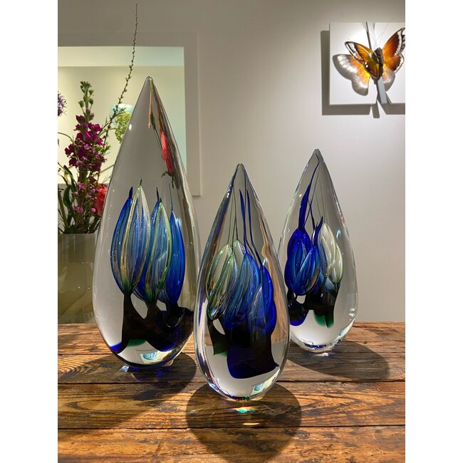 Exklusives Kunstwerk aus Kristallglas – handgefertigtes skandinavisches Design (42 cm)