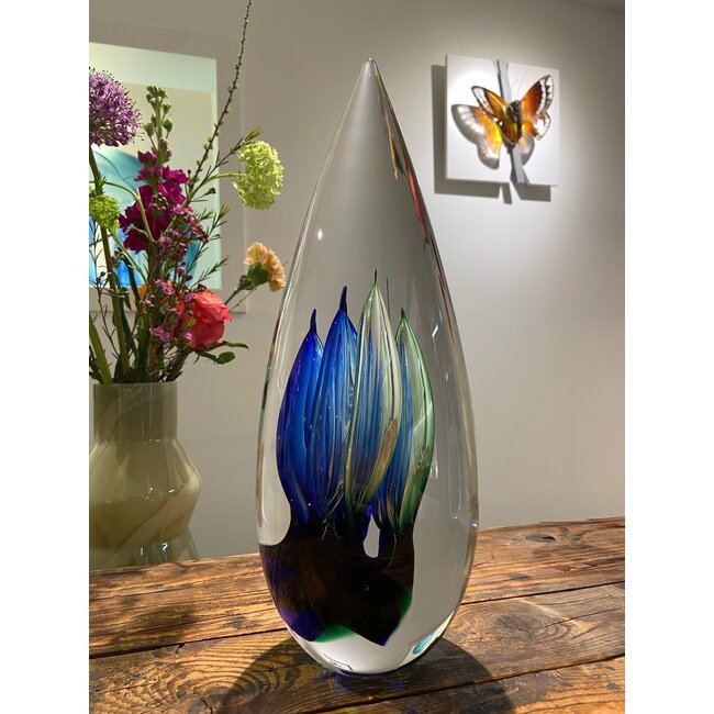 Exklusives Kunstwerk aus Kristallglas – handgefertigtes skandinavisches Design (42 cm)
