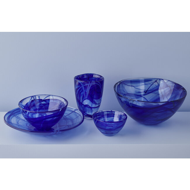 Kosta Boda Schale „Contrast“ blau