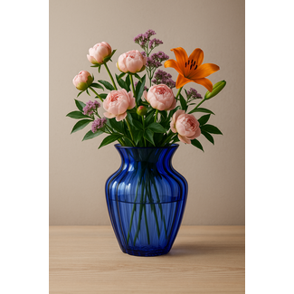 Glazen vaas Hemelblauw