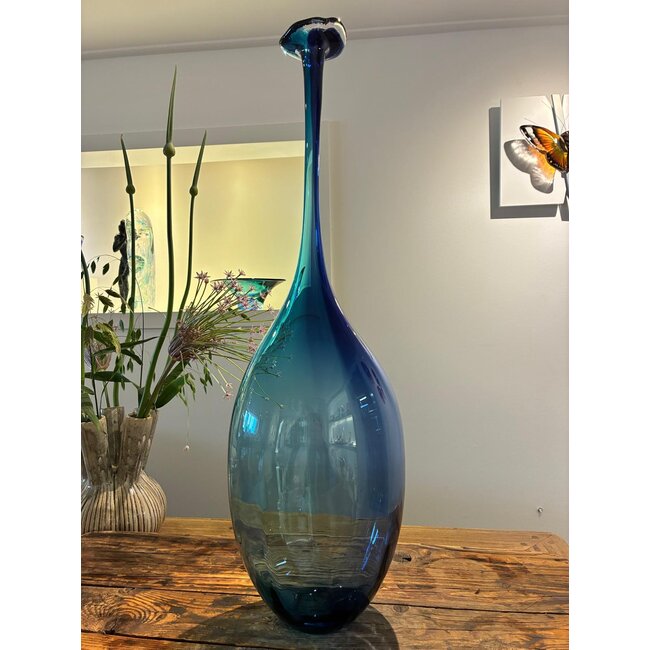 Fidji Ocean – Kristallen Fles van Kosta Boda, Ontwerp door Kjell Engman