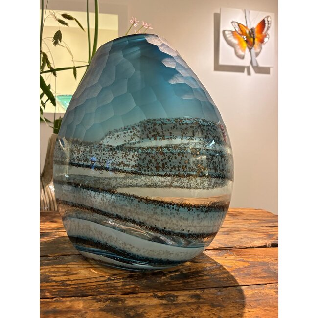 Glasvase „Breath of Silence“ handgefertigte Glaskunst