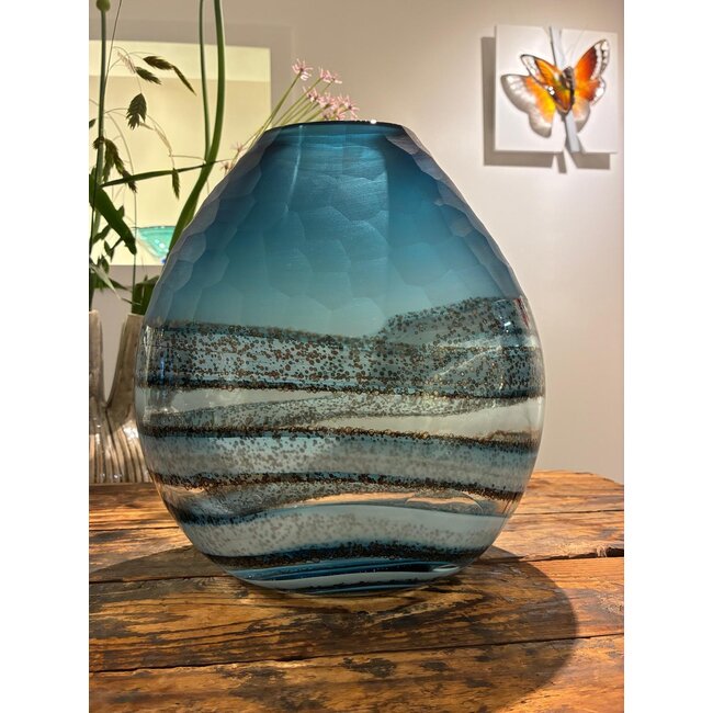 Glasvase „Breath of Silence“ handgefertigte Glaskunst