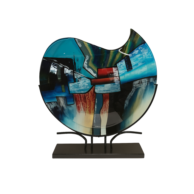 „Stadtansicht“ – abstrakte Glaskunst mit urbaner Dynamik