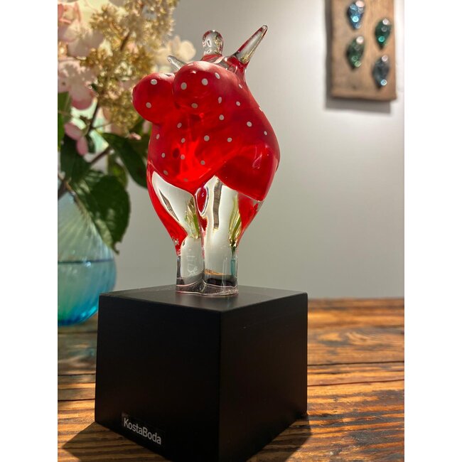 Kosta Boda 'Happy Dip Red' – Limited Art Crystal by Kjell Engman