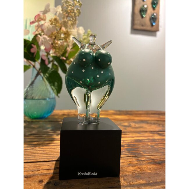 Kjell Engman Kosta Boda 'Happy Dip Green' Limited