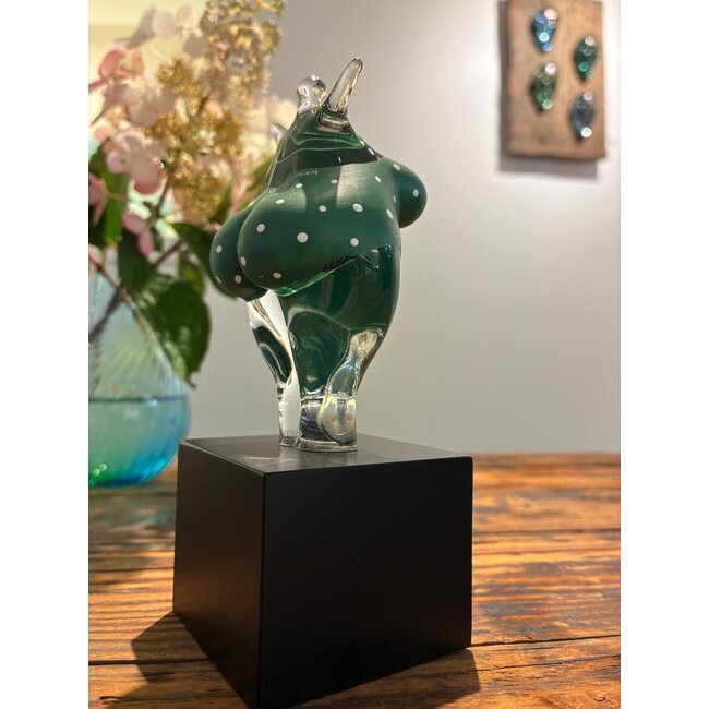 Kosta Boda 'Happy Dip Green' – Limited Art Crystal by Kjell Engman